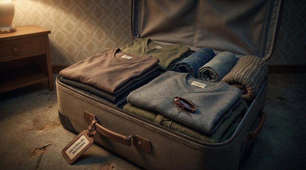 Czy karaluchy mona przenieść na ubraniach