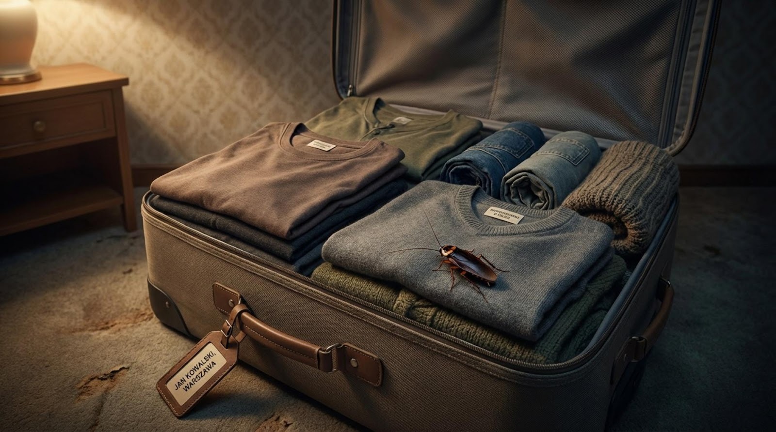 Czy karaluchy mona przenieść na ubraniach