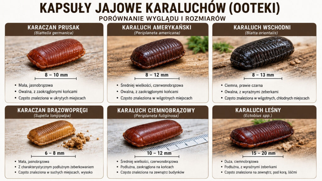 Jaja karaczanów infografika